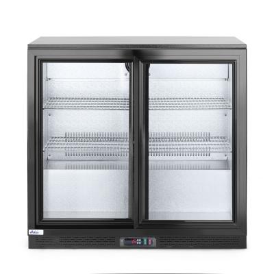 Zadní barová chladnička s dvojitými posuvnými dveřmi, Arktic, 158L, Černá, 230V/160W, 900x520x(H)865mm | 233917